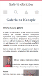 Mobile Screenshot of galerianakanapie.pl