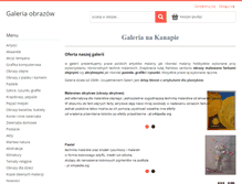 Tablet Screenshot of galerianakanapie.pl